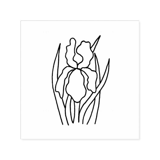 Tampon Auto-encreur Timbre En Caoutchouc Iris (Design)