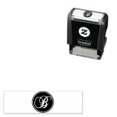 Tampon Auto-encreur Timbre en caoutchouc monogramme (lettre B) (En situation)