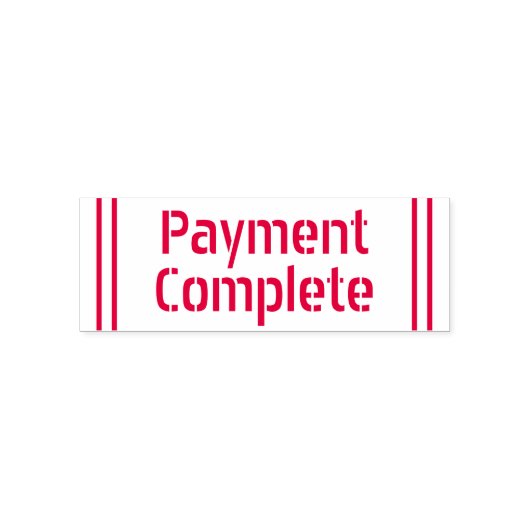Tampon Auto-encreur Timbre en caoutchouc "Paiement achevé" (Design)