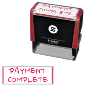 Tampon Auto-encreur Timbre en caoutchouc "PAIEMENT COMPLET" (En situation)