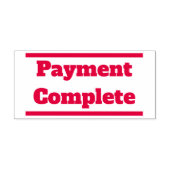 Tampon Auto-encreur Timbre en caoutchouc "Paiement complet" et lignes  (Design)