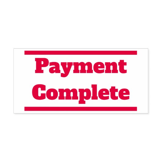 Tampon Auto-encreur Timbre en caoutchouc "Paiement complet" et lignes  (Design)