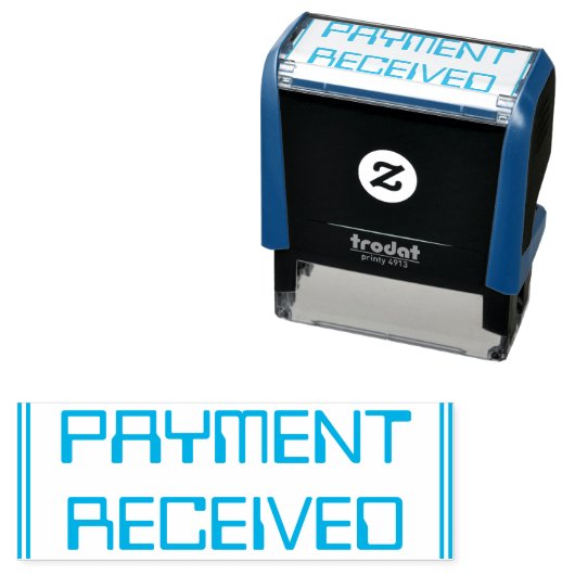 Tampon Auto-encreur Timbre en caoutchouc "PAIEMENT REÇU" (En situation)