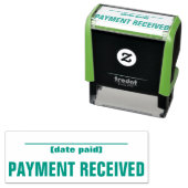 Tampon Auto-encreur Timbre en caoutchouc "PAIEMENT REÇU" minimal (En situation)