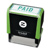 Tampon Auto-encreur Timbre en caoutchouc payé en bleu (Produit)