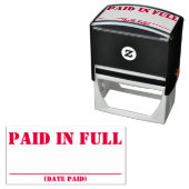 Tampon Auto-encreur Timbre en caoutchouc "payé en entier" (En situation)