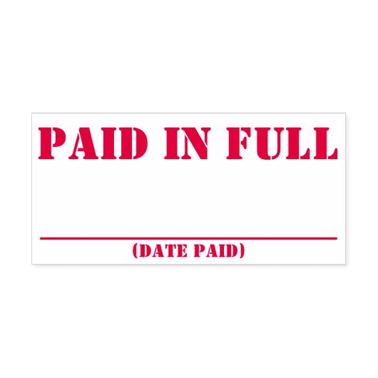 Tampon Auto-encreur Timbre en caoutchouc "payé en entier" (Design)