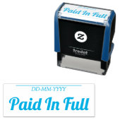 Tampon Auto-encreur Timbre en caoutchouc "payé en entier" (En situation)
