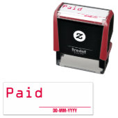 Tampon Auto-encreur Timbre en caoutchouc "payé" minimal (En situation)