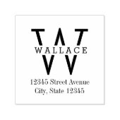 Tampon Auto-encreur Timbre en caoutchouc personnalisé initial élégant (Design)