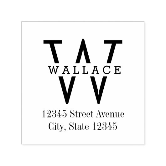 Tampon Auto-encreur Timbre en caoutchouc personnalisé initial élégant (Design)