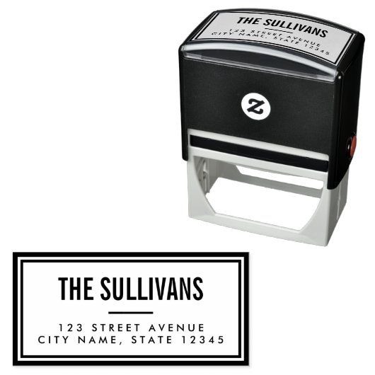 Tampon Auto-encreur Timbre en caoutchouc personnalisé moderne (En situation)