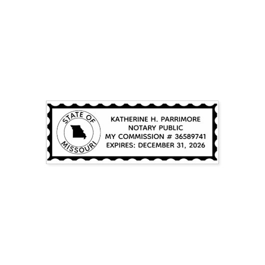 Tampon Auto-encreur Timbre En Caoutchouc Publique Du Missouri (Design)