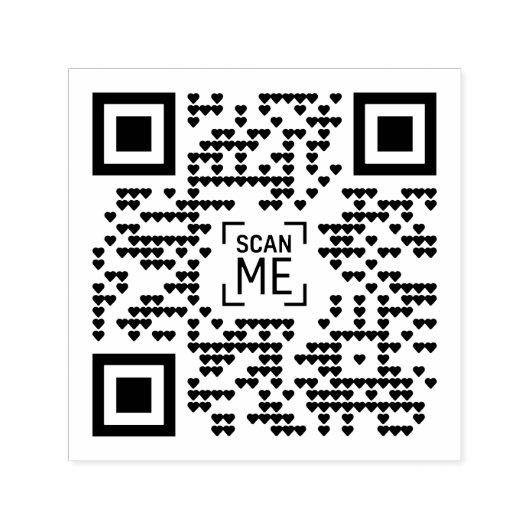 Tampon Auto-encreur Timbre en caoutchouc QR Code (Design)