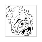 Tampon Auto-encreur Timbre en caoutchouc Scovillelicic Fire Head auto- (Design)