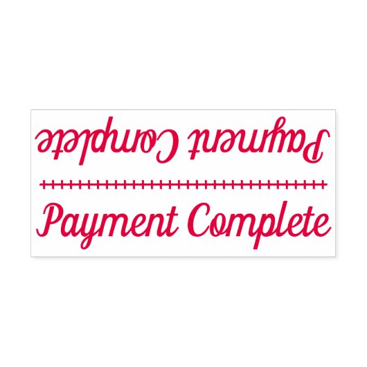 Tampon Auto-encreur Timbre en caoutchouc simple "Paiement achevé" (Design)