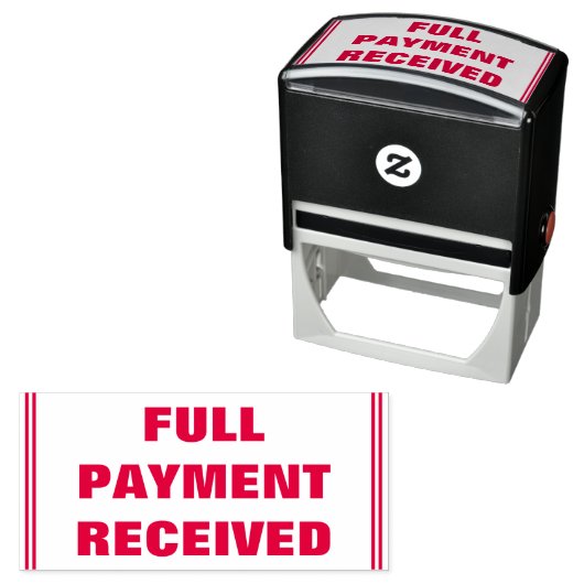 Tampon Auto-encreur Timbre en caoutchouc simple "PAIEMENT COMPLET REÇU (En situation)