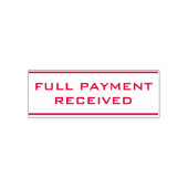 Tampon Auto-encreur Timbre en caoutchouc simple "PAIEMENT COMPLET REÇU (Design)