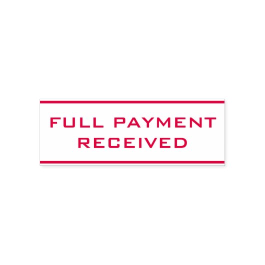 Tampon Auto-encreur Timbre en caoutchouc simple "PAIEMENT COMPLET REÇU (Design)