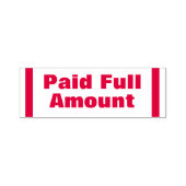 Tampon Auto-encreur Timbre en caoutchouc simple "payé en totalité" (Design)