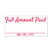 Tampon Auto-encreur Timbre en caoutchouc simple "plein montant payé" (Design)
