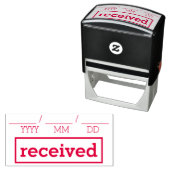 Tampon Auto-encreur Timbre en caoutchouc simple "reçu" (En situation)