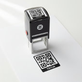 Tampon Auto-encreur Timbre en caoutchouc TikTok QR Code Scan Me