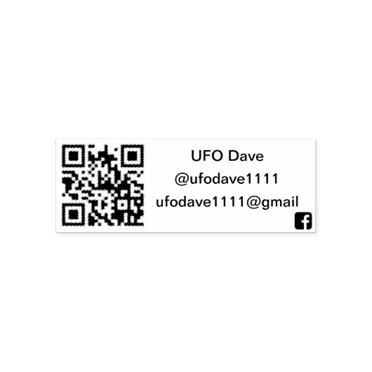 Tampon Auto-encreur Timbre en caoutchouc UFO Dave (Design)
