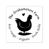 Tampon Auto-encreur Timbre en carton d'oeuf rustique personnalisé en d (Design)