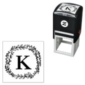 Tampon Auto-encreur Timbre Laurel Wreath Monogram (En situation)