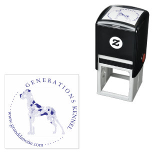 Tampon Auto-encreur Timbre Love Heart Great Dane