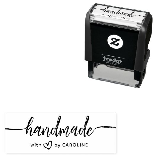 Tampon Auto-encreur timbre manuscrit rustique (En situation)