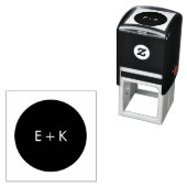 Tampon Auto-encreur Timbre monogramme circulaire simple (En situation)