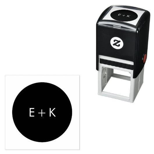 Tampon Auto-encreur Timbre monogramme circulaire simple (En situation)