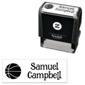 Tampon Auto-encreur Timbre Nom Du Basket (En situation)