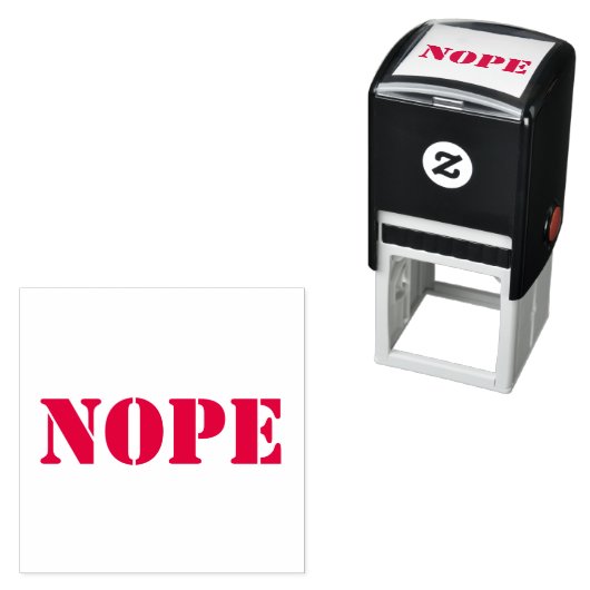 Tampon Auto-encreur Timbre NOPE (En situation)