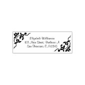 Tampon Auto-encreur Timbre personnalisé avec Fleurs et Feuilles (Design)