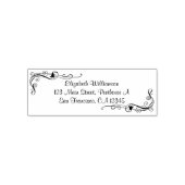 Tampon Auto-encreur Timbre personnalisé avec perles avec fleurs (Design)