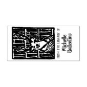 Tampon Auto-encreur Timbre plaque de bibliothèque de cerfs (Design)