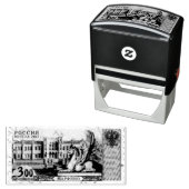 Tampon Auto-encreur Timbre postal russe Marfino (En situation)