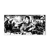 Tampon Auto-encreur Timbre postal vietnamien avec une fille armée (Design)