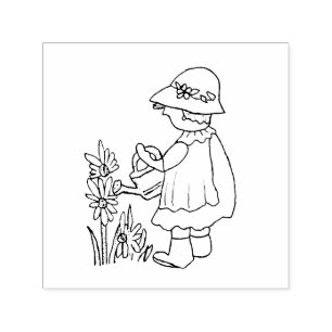 Tampon Auto-encreur Timbre pour fille de jardin