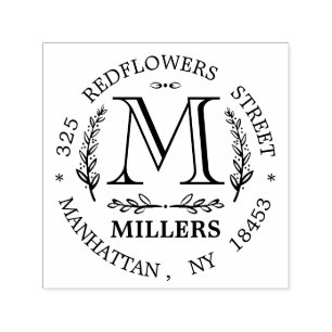 Tampon Auto-encreur Timbre pour mariage d'adresse monographique