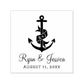 Tampon Auto-encreur Timbre pour mariage Monogramme Ancre (Design)