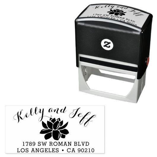 Tampon Auto-encreur Timbre pour mariage, personnalisation enregistrer  (En situation)