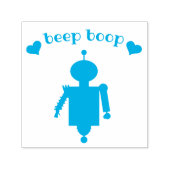 Tampon Auto-encreur Timbre Robot Bop Boop Cute (Design)