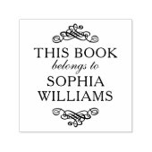 Tampon Auto-encreur Timbre Romantique auto-Inking Ce Livre Appartient  (Design)