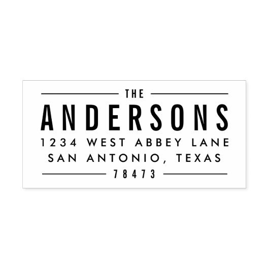 Tampon Auto-encreur Timbres d'adresses d'impression en gras (Design)