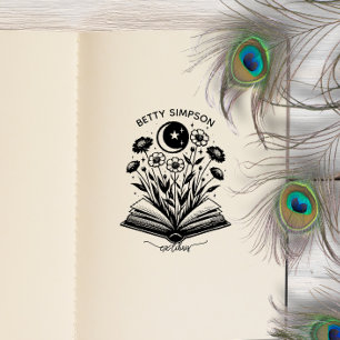 Tampon Auto-encreur Timbres ex libris personnalisés de livre mystique 