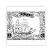 Tampon Auto-encreur Timbres-poste avec le Brésil (Design)